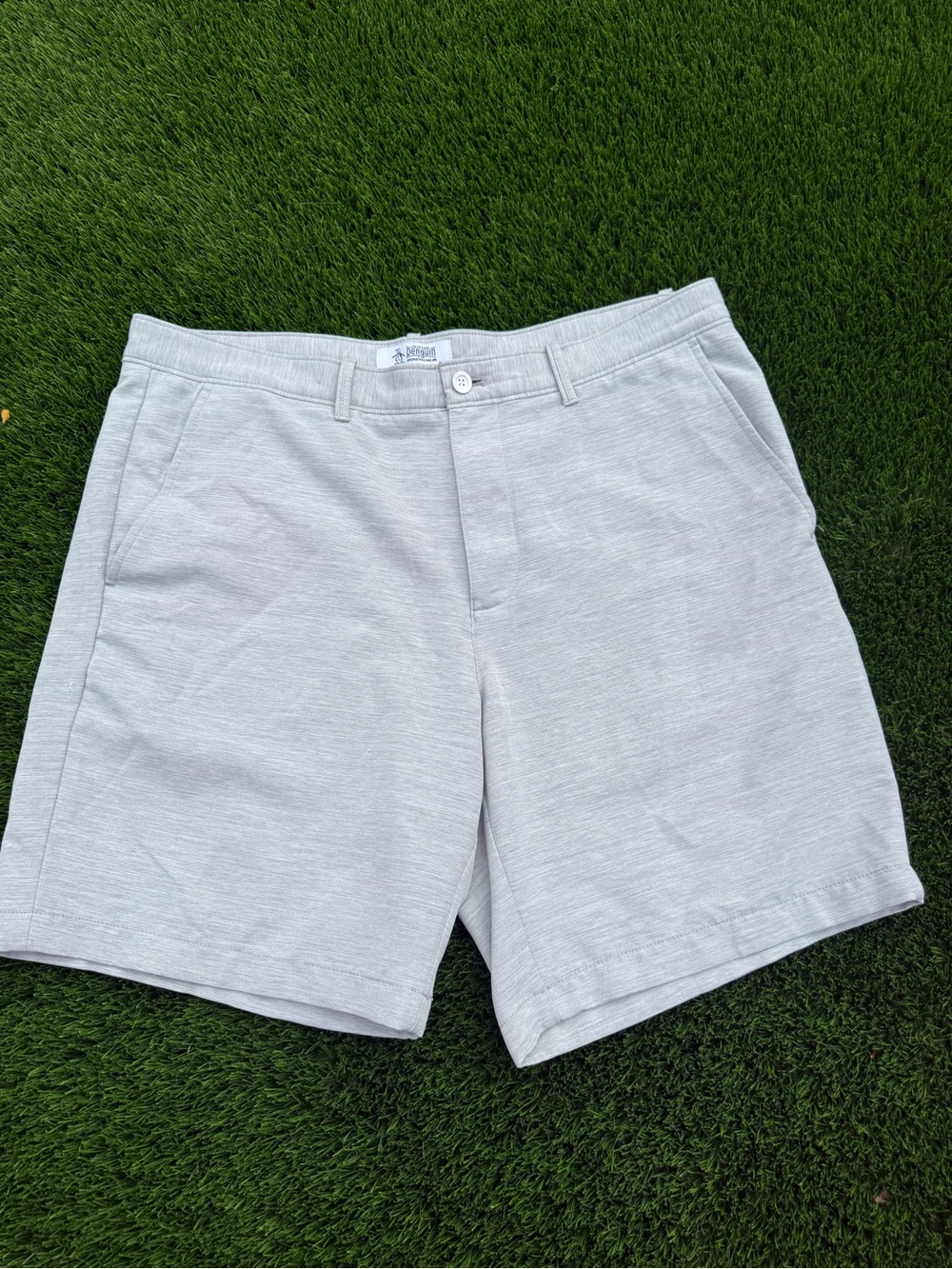 Original Penguin Light Gray Flat Front Men's Shorts